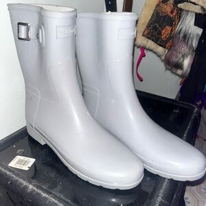 Hunter Grey Rain Boots